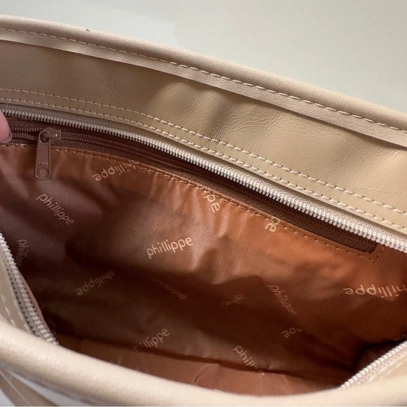 Vibrate Phillippe Cream Summer Rectangular  Shoulder Bag - Picture 12 of 13